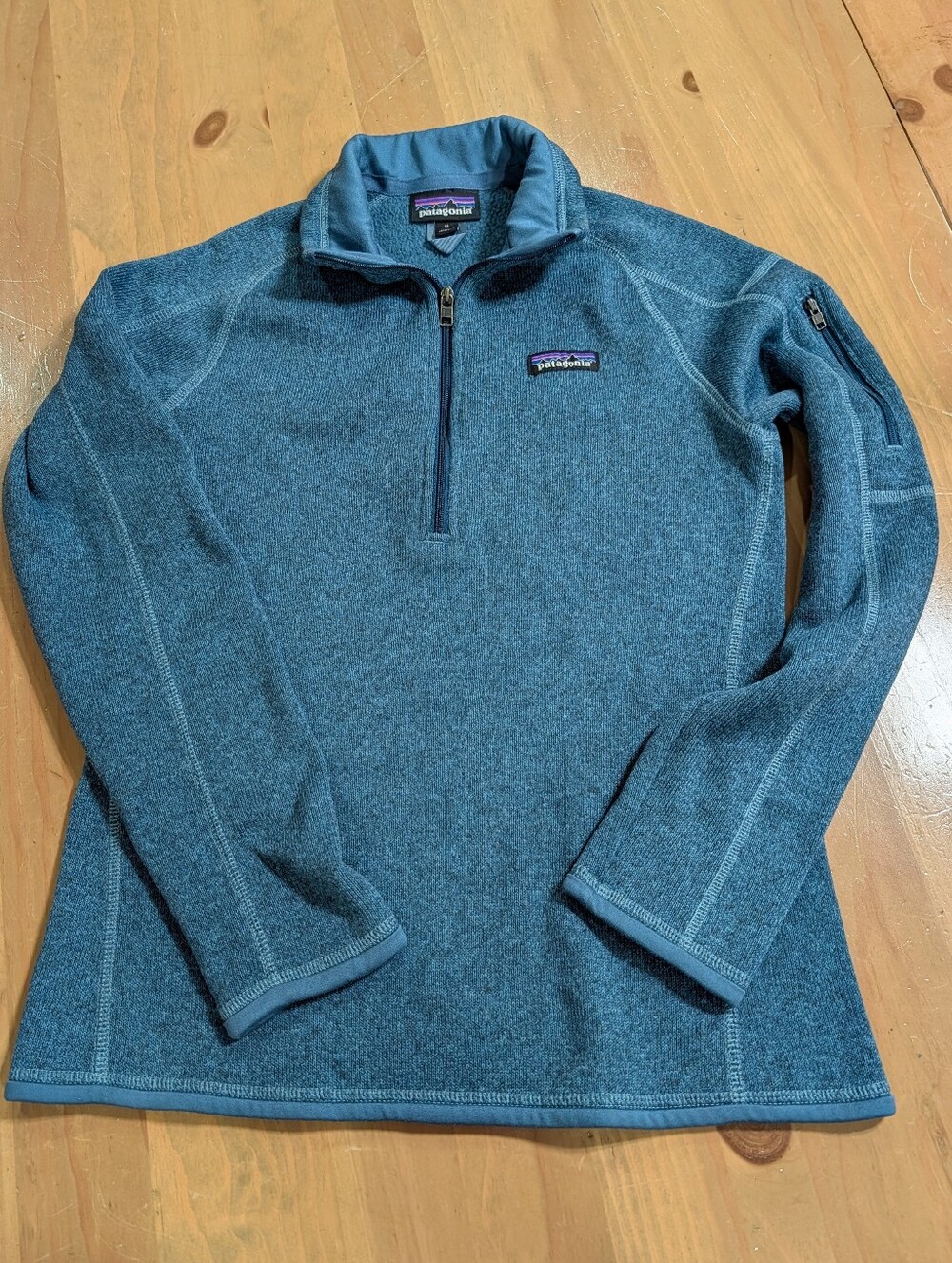 Patagonia Women's Better Sweater 1/4 Zip Teal Light Green Size Medium